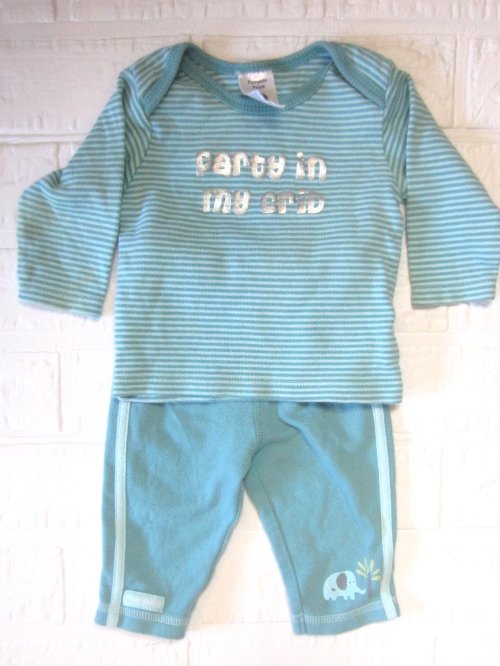 Pumpkin Patch Party in my crib set - Size 3-6 months